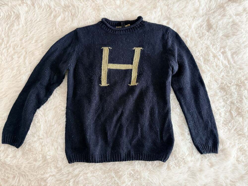 Harry Potter Wizarding World Navy Blue 'H' Knit Sweater Size XS